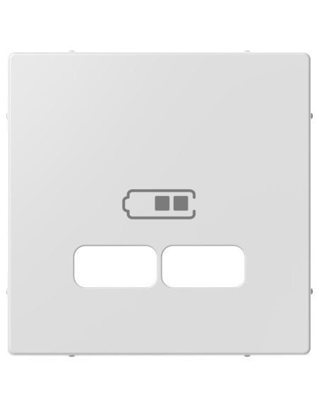 Tampa dupla do carregador 2xUSB 100mA branca