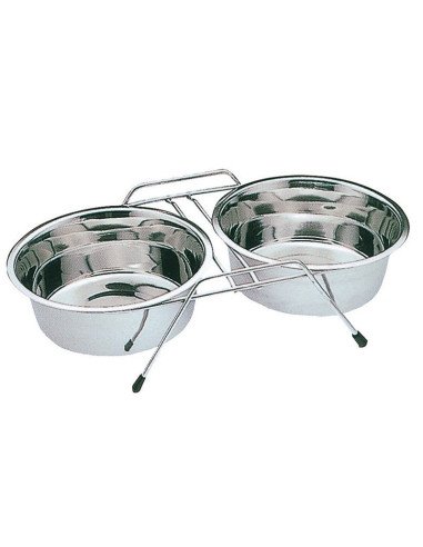 Comedero doble con soporte de suelo para perros...