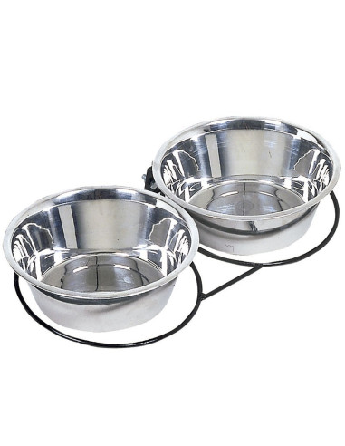 Mangeoire pour chien avec support double paroi,...