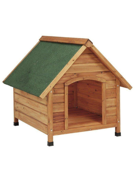 Wooden doghouse with 2 waters, size L
