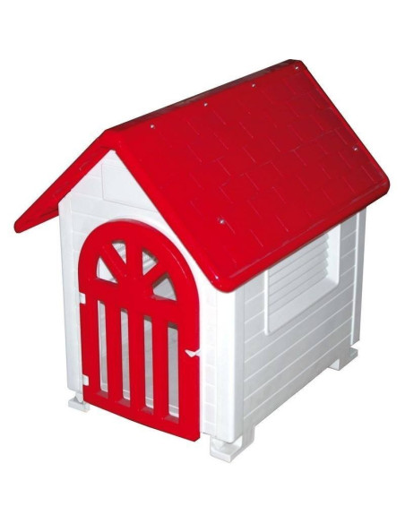 Casinha de cachorro de plástico com porta