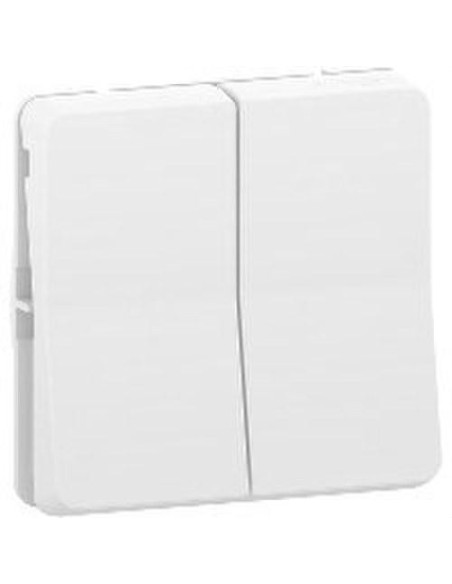 Doble Conmutador componible 10A MUREVA STYL blanco para instalación en superficie o empotrada (IP55)