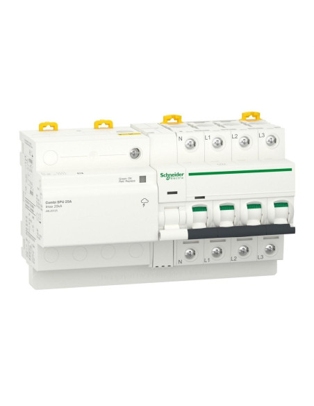 Dispositivo de proteção contra surtos ACTI9 Combi SPU 3P+N 25A