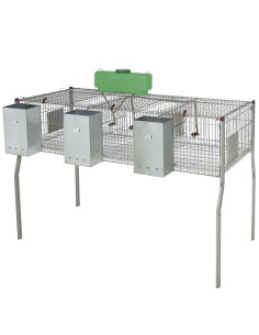 Rabbit cage "Penta 3", metal floor, 3 compartments