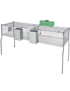 Rabbit cage "Penta 4", metal floor, 2 compartments