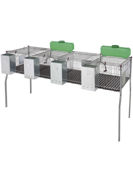 Gaiola para coelhos "Penta 4", piso de plástico, 4 compartimentos