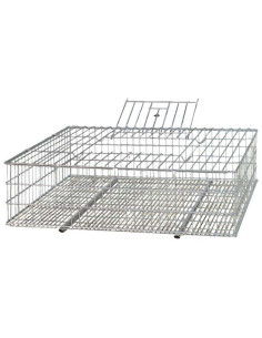 Metal cage for transporting rabbits