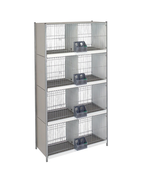 Pigeon cage "Europa", with legs, 8 departments and wire backrest
