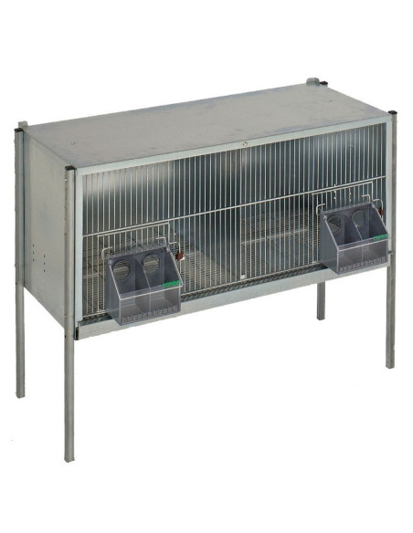 Pigeon cage, with legs, 2 departments, 100 cm front