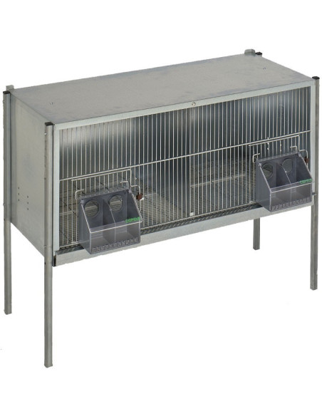 Pigeon cage, with legs, 2 departments, 120 cm front