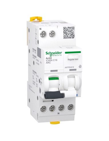 Disjoncteur iC40N ARC 1PN C 16A avec arc...