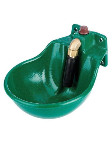 Bebedouro empurrador de metal para cavalos, verde