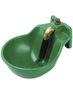 Bebedouro empurrador de plástico para cavalos, verde