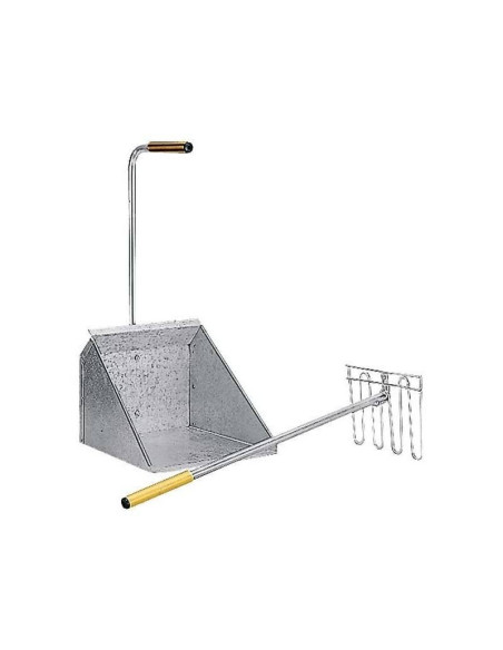 Collecteur de fumier avec râteau, aluminium