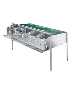 Cage for breeding partridges, 5 departments, principle
