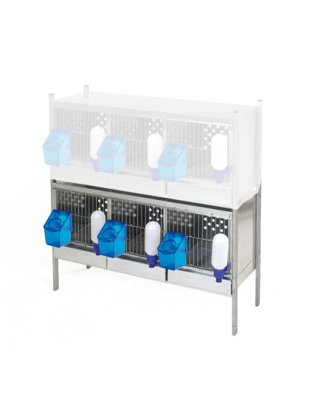 Partridge cage with 3 departments, principle