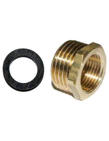 Réduction en laiton M1/2"-H3/8" C/Joint 3/8"