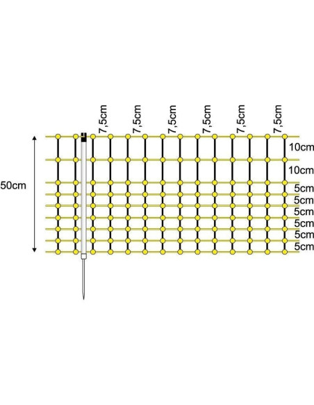 Malla eléctrica para conejos 0,50 x 50 m