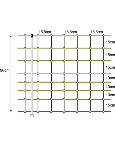 Malla eléctrica para ovejas 0,90 x 50 m