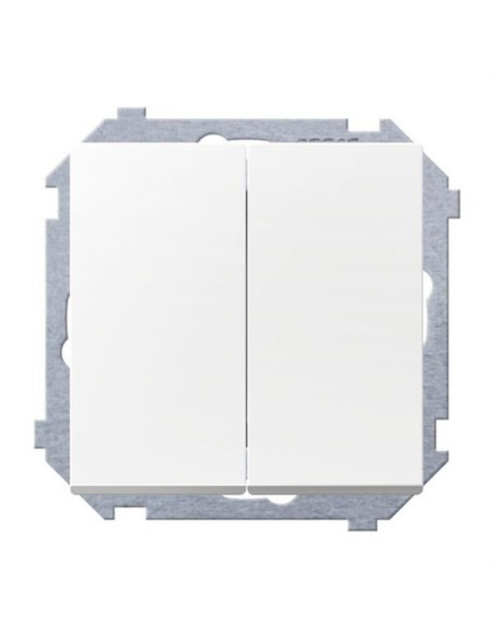 Doble pulsador Persiana 2,5A 250V Blanco