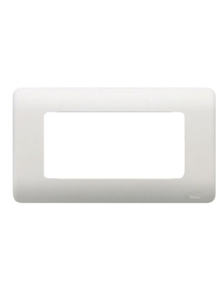 Placa com moldura para 6 módulos estreitos ou 3 largos em branco