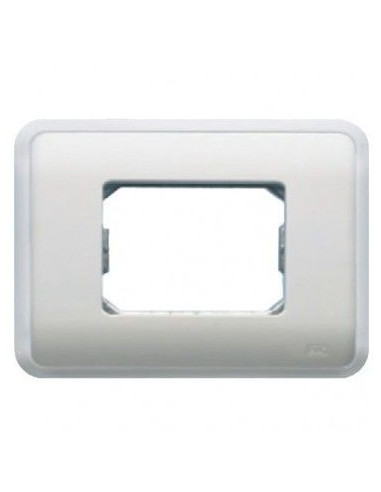 Placa com moldura + moldura para 3 módulos...