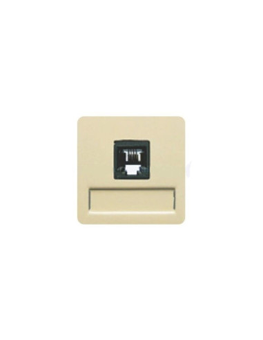 Toma conector H 8 vías RJ45 beige tapa ancha...