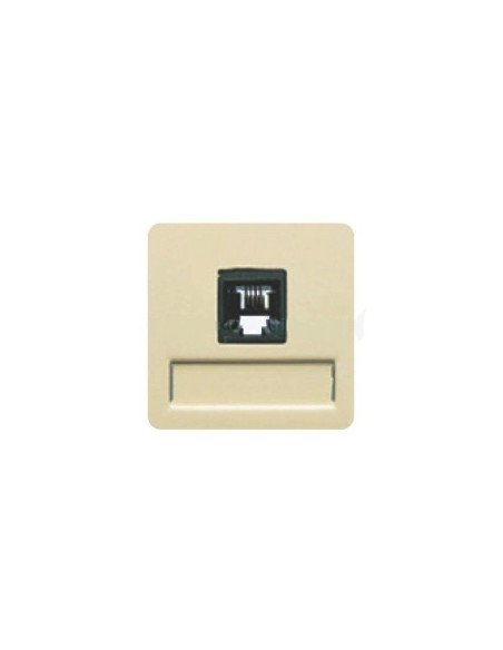 Connecteur H prise 8 voies RJ45 beige cache large pour panneaux BJC Sol 1 élément REF.:17095-A