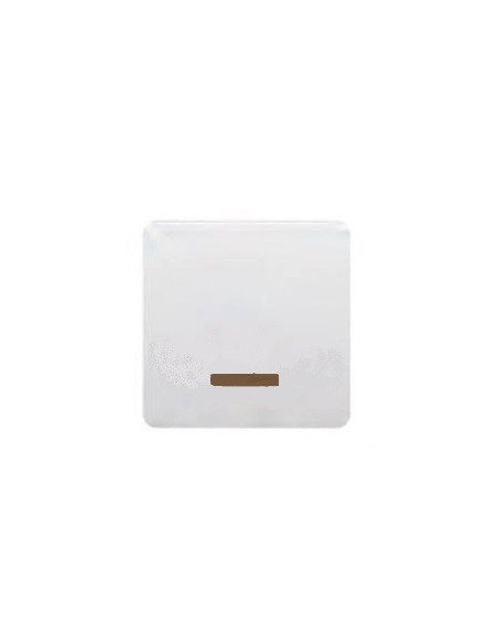 Tecla interruptor unipolar conmutador cruzamiento luminoso Sol Teide en blanco