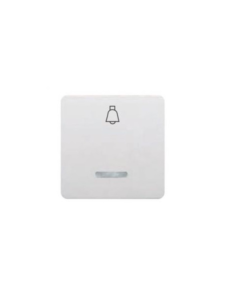 Tecla pulsador timbre luminoso ancha Sol Teide en blanco
