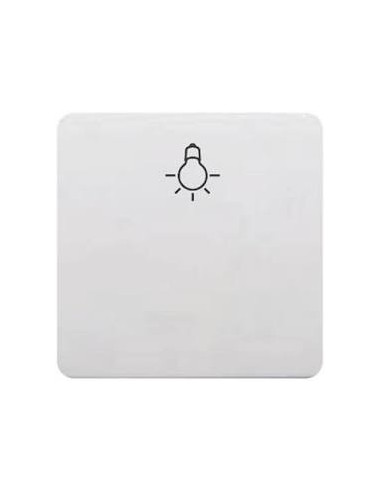 Sol Teide wide light push button in white