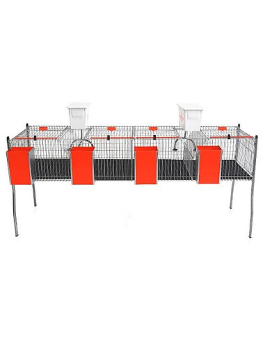 Modelo AURIA 2, 4 compartimentos, bebedouro tigela