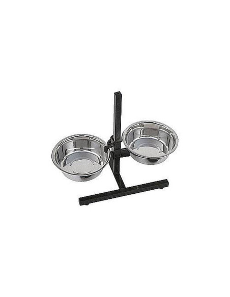 Mangeoire double réglable, capacité 1,80 l