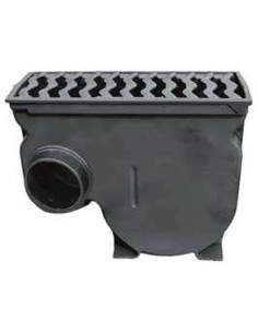 Drain siphonique avec grille rabattable antivol horizontale