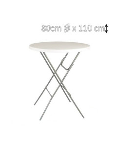 Mesa de Cocktail Redonda Dobrável (81 cm de diâmetro)