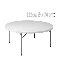 Mesa Redonda Dobrável (122 cm de diâmetro)
