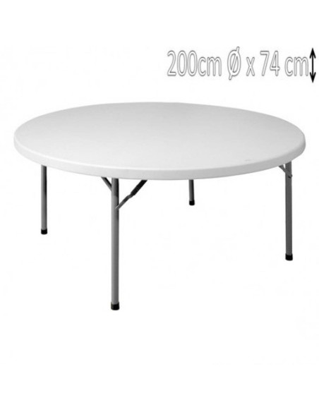 Mesa Redonda Dobrável (200 cm de diâmetro)