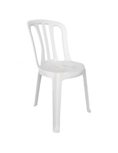 Chaise empilable sans accoudoirs en résine (blanc)