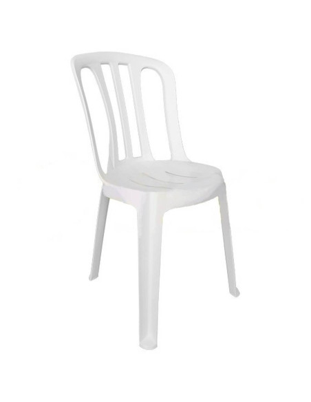 Chaise empilable sans accoudoirs en résine (blanc)