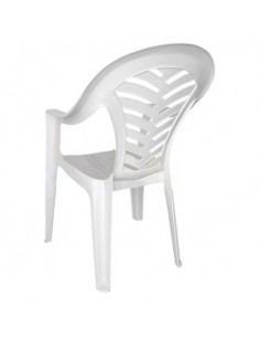 Chaise empilable en résine avec accoudoirs (couleur blanche) 2
