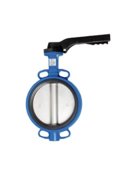 Vanne papillon à levier gaufré PN16 en fonte ductile (disque ductile)