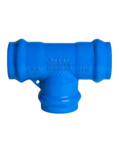 Té trois bouchons PN16 tuyau PVC en fonte ductile (joint...