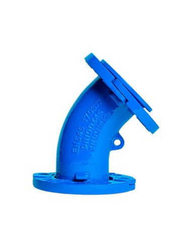 Cotovelo de flange duplo 45° PN16 flange...