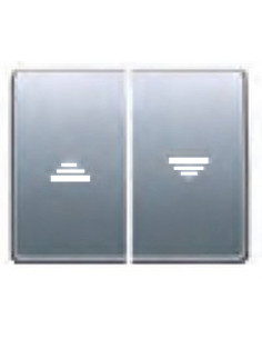 Double push button switch for blinds Mega series in satin...