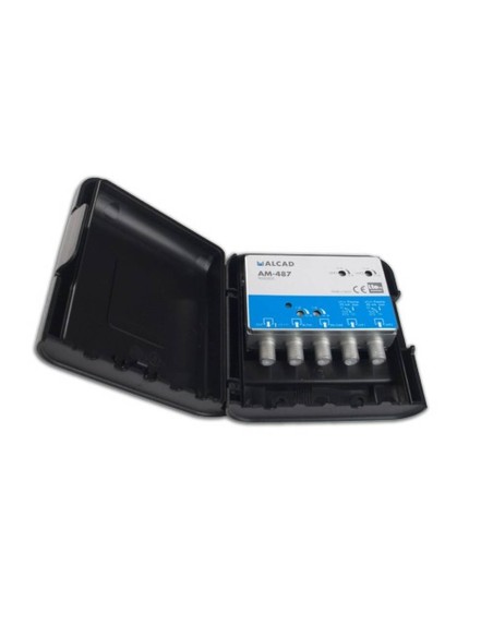 Amplificador de mastro AM-487 com 4 entradas 12 Vcc