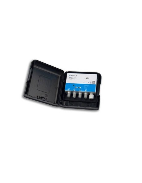 Amplificador UHF-BIII/DAB-FM 32dB LTE700 24VDC