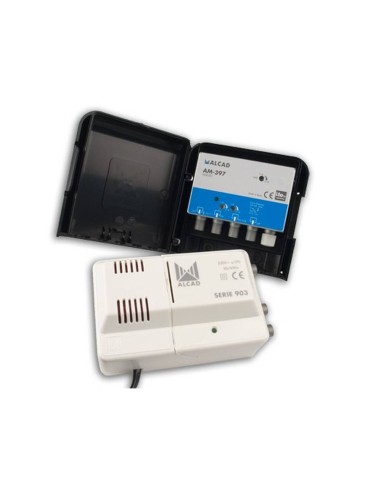 Kit amplificador AM-397 e fonte de alimentação...