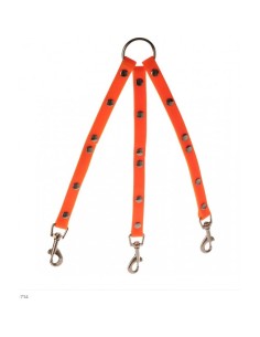 Acoplamento para 3 cães 250mm*16mm*2mm laranja