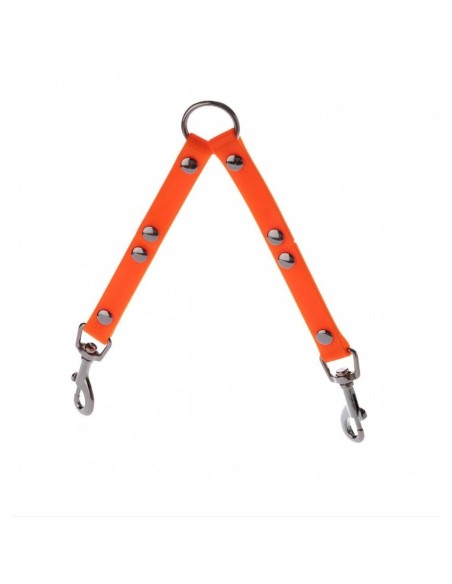 Acoplamento para 2 cães 150mm*16mm*2mm laranja