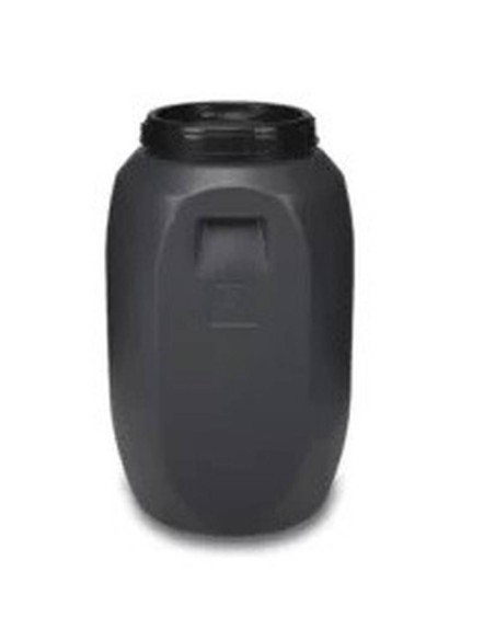Bebedouro de concreto com tambor de 60 litros.